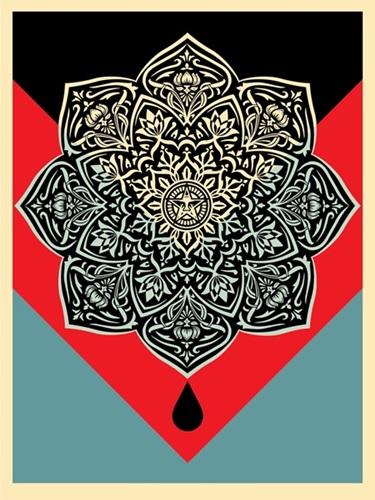 Blood & Oil Mandala (Oil Drop) by Shepard Fairey
