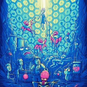 Two Parts Plutonic Quarks (Blue Variant) by Dan Mumford