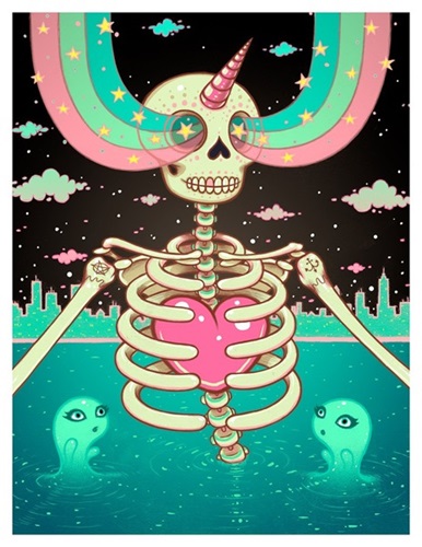 Skeleton Heart (2021 Midnight Variant) by Tara McPherson