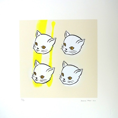 Four Cats (Yellow) by Amanda Marie