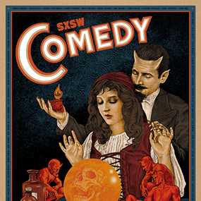 SXSW Comedy Poster by Timothy Pittides