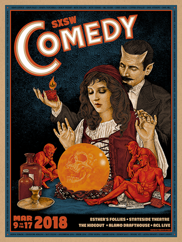 SXSW Comedy Poster  by Timothy Pittides