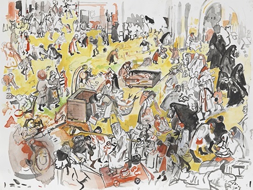 The Battle Between Carnival And Lent (After Bruegel)  by Cecily Brown