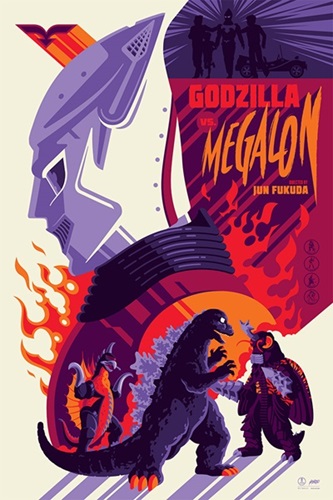 Godzilla vs Megalon  by Tom Whalen