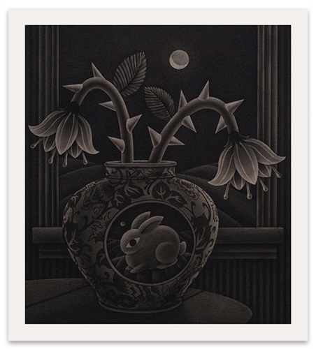 Rabbit Vase With Flowers  by Angela Fang Zirbes