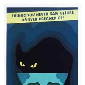 The Black Cat (3D Screenprint) by Eelus