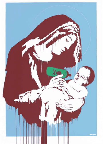 Toxic Mary (Blue Artist Proof) by Banksy