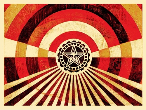 Tunnel Vision (Gold) by Shepard Fairey