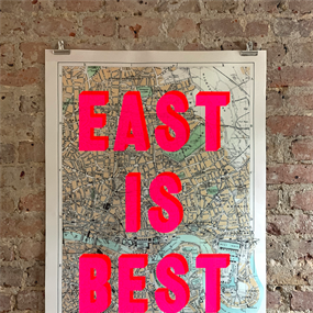 East Is Best (Red Pink) by David Buonaguidi