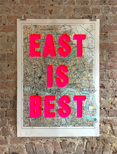 East Is Best (Red Pink) by David Buonaguidi