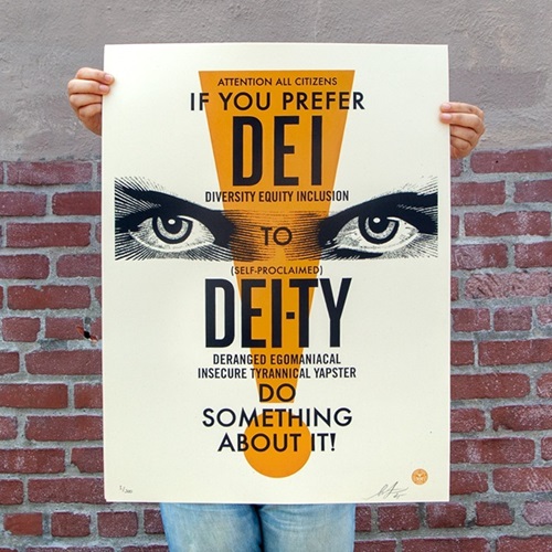 DEI-TY (Cream) by Shepard Fairey