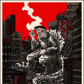 Gojira Vs The Smoke Monster by Tim Doyle