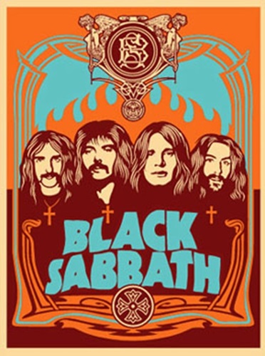 Black Sabbath (Orange) by Shepard Fairey