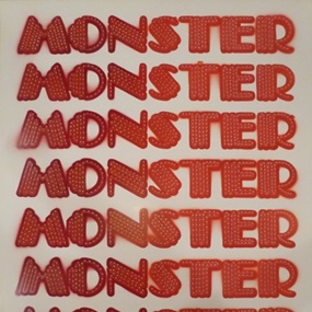 Monster (Neon Red) by Ben Eine