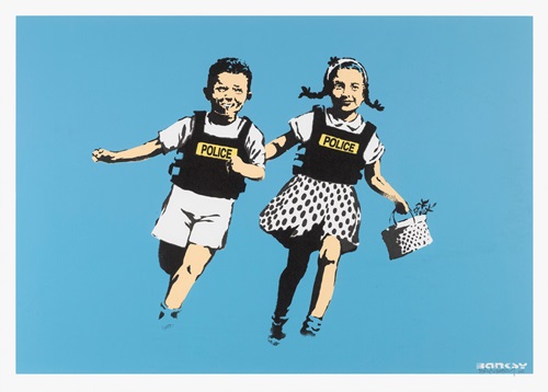 Jack & Jill (Police Kids) (Signed) by Banksy