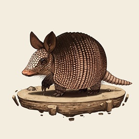 Fat Kingdom - Nine Banded Armadillo by Mike Mitchell