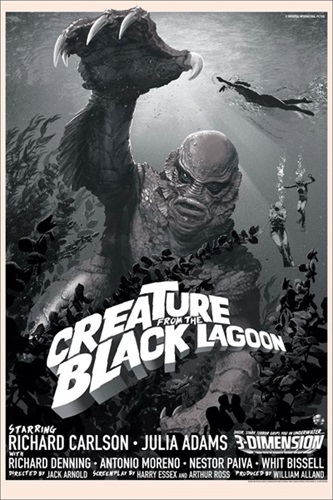 Creature From The Black Lagoon (B&W Variant) by Stan & Vince