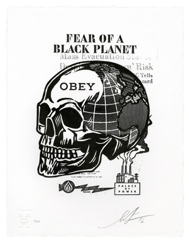 Skull Of A Black Planet  by Shepard Fairey