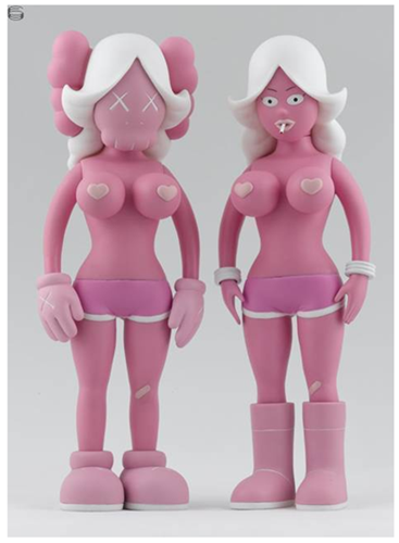 The Twins (Pink Edition) by Todd James, Kaws Editioned artwork 