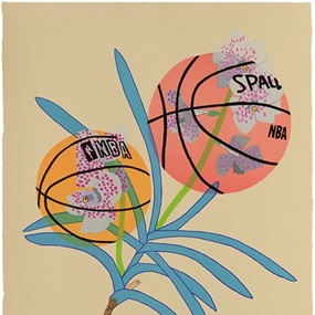 Double Basketball Orchid 2 (State I) by Jonas Wood
