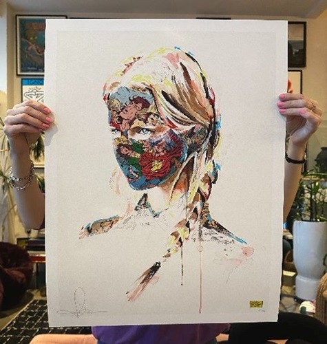 La Cage, Les Larmes Coulant Sur Le Drapeau Rouge  by Sandra Chevrier