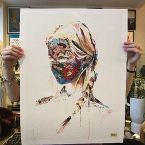 La Cage, Les Larmes Coulant Sur Le Drapeau Rouge by Sandra Chevrier