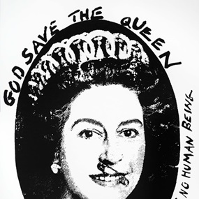 God Save The Queen (Black On White) by Jamie Reid