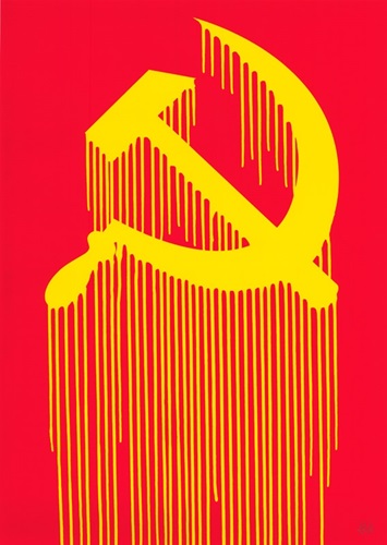 Liquidated Hammer And Sickle  by Zevs
