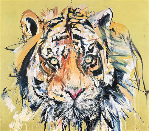 Tiger (Gold Leaf) by Dave White