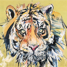 Tiger (Gold Leaf) by Dave White
