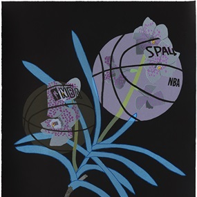Double Basketball Orchid 2 (State III) by Jonas Wood