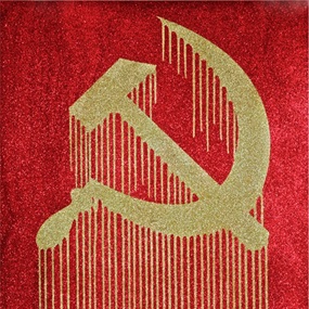 Liquidated Hammer And Sickle (Some Prints Are Created More Equal Than Others) by Zevs