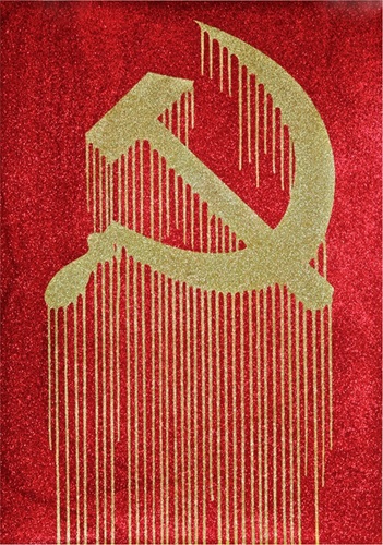 Liquidated Hammer And Sickle (Some Prints Are Created More Equal Than Others) by Zevs