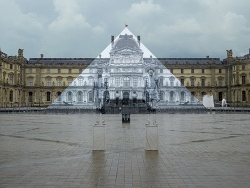 HIdden In The City: The Louvre Pyramid  by JR | Liu Bolin