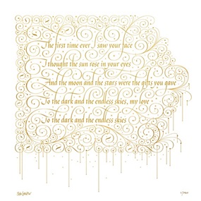 First Time Ever (Gold & White) by Seb Lester