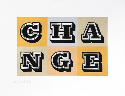 Change (Gold) by Ben Eine