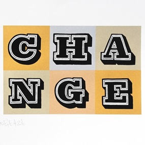 Change (Gold) by Ben Eine