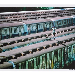 Boy Running On Top Of Train (First Edition) by Martha Cooper
