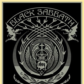 Black Sabbath Crescent (Silver / Black) by Shepard Fairey