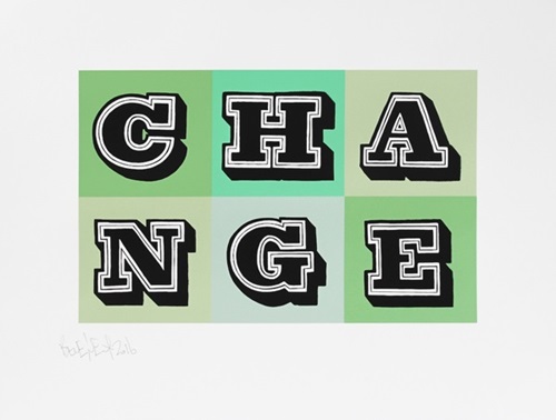 Change (Green) by Ben Eine