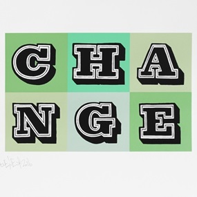 Change (Green) by Ben Eine