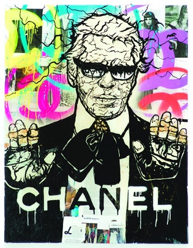 Lagerfeld Chanel (Diamond Dust Artist Proof) by Alec Monopoly Editioned  artwork