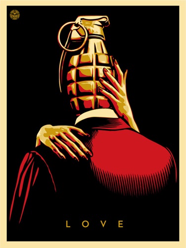 Love Is The Drug (Red) by Shepard Fairey