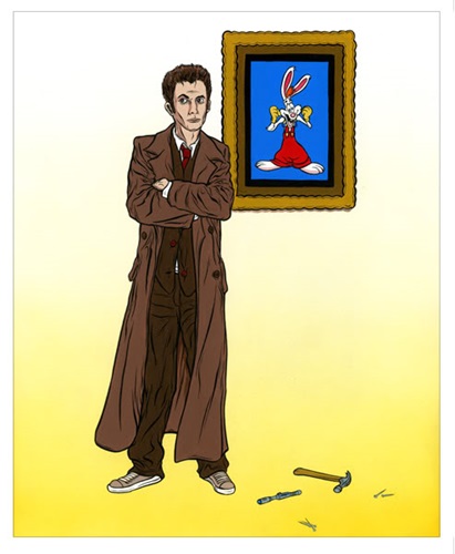 Dr Who Framed Roger Rabbit  by Alex Pardee