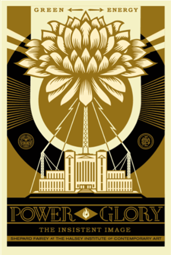 Power & Glory (Dark Metallic Gold) by Shepard Fairey