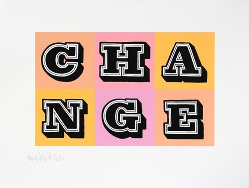 Change (Orange) by Ben Eine