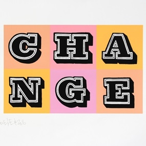 Change (Orange) by Ben Eine