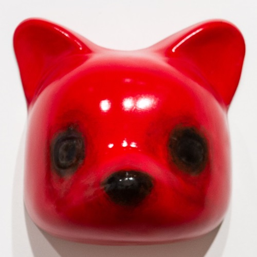 Vaccuuform Bear Head (Red) by Luke Chueh