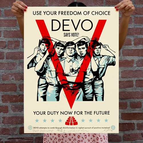 Devo Vote!  by Shepard Fairey