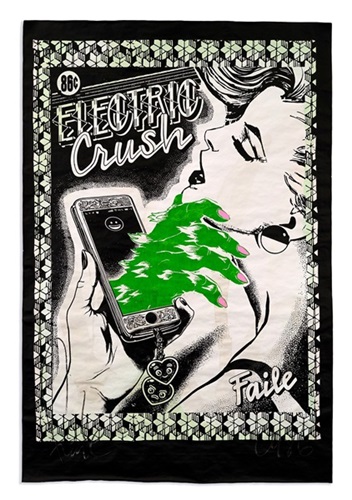 Electric Crush Street Print (Green) by Faile